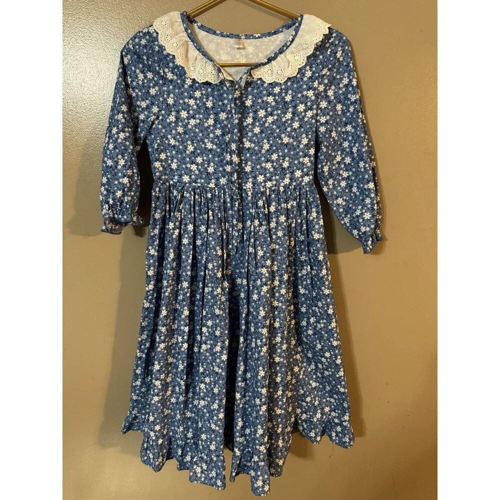 Relibeauty Girls Pioneer Colonial Costume 150 Size 9/10 Comes With Bonnet